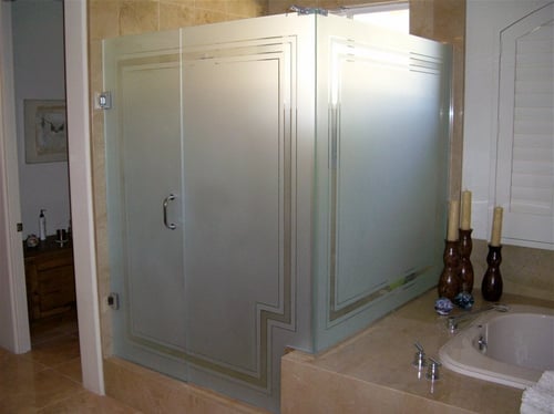 how to frost shower doors